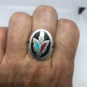 Vintage Turquoise Southwestern Arrow Head Ring